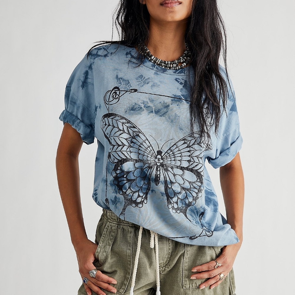 Washed Butterfly Tee , NEW